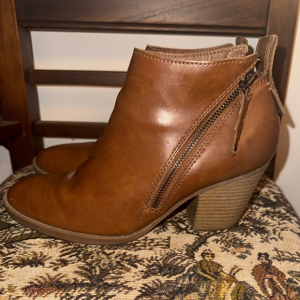🤎 Dolce Vita “Jameson” Double Zip Booties | Cognac Brown | Size 8.5 - Picture 5 of 14